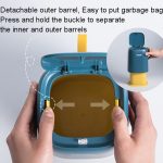 Desktop-Mülleimer, Büro, Kleid, Make-up, Tisch, Wohnzimmer, Zuhause, Mini-Aufbewahrungsbox, Deep Blue, Light Blue, Light Pink – Bild 5