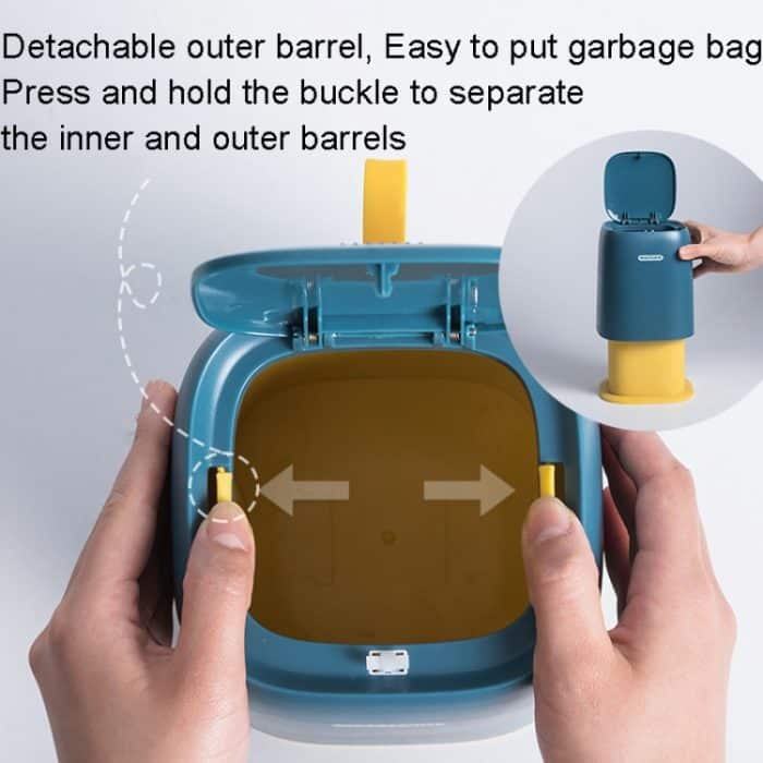 Desktop-Mülleimer, Büro, Kleid, Make-up, Tisch, Wohnzimmer, Zuhause, Mini-Aufbewahrungsbox, Deep Blue, Light Blue, Light Pink – Bild 5