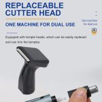 SPORTSMAN Metall-Aluminium-Röhrenkörper, wiederaufladbares Nasenhaargerät, Stil:, Sideburns 2 In 1, Eyebrow 2 In 1 – Bild 7