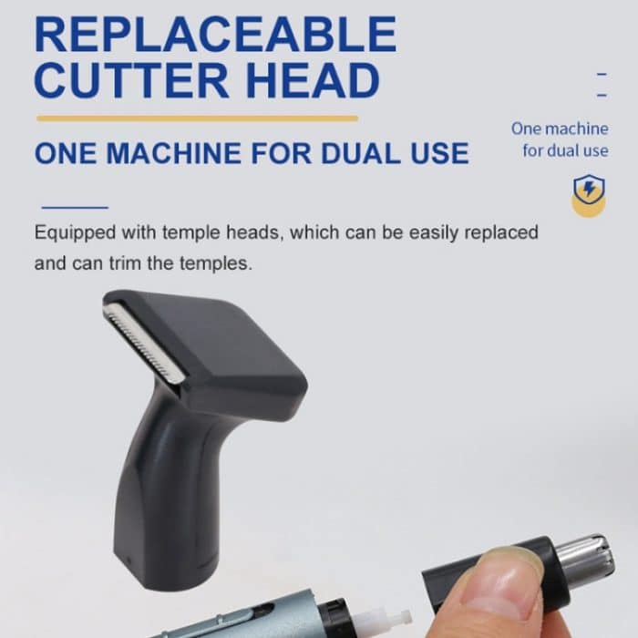 SPORTSMAN Metall-Aluminium-Röhrenkörper, wiederaufladbares Nasenhaargerät, Stil:, Sideburns 2 In 1, Eyebrow 2 In 1 – Bild 7