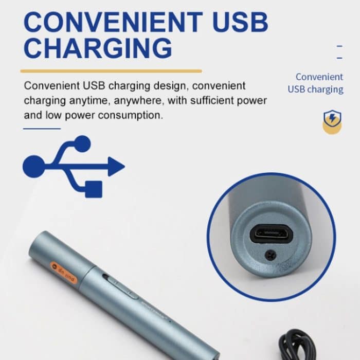 SPORTSMAN Metall-Aluminium-Röhrenkörper, wiederaufladbares Nasenhaargerät, Stil:, Sideburns 2 In 1, Eyebrow 2 In 1 – Bild 4