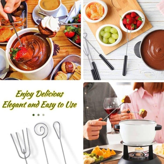 2 Sets Edelstahl DIY Backen Kuchen Dekoration Stahl Gabel Anzug – Bild 4