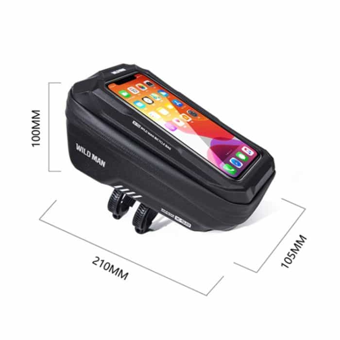 WILD MAN XS2 1L EVA Hard Shell Cycling Regenfeste Fahrradtasche, XS2 (Black), XS2 (Black Red) – Bild 3