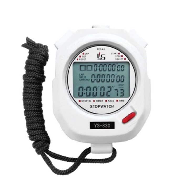TBD0602290106.jpg YS Elektronische Stoppuhr, Timer, Leichtathletik-Training, Laufuhr, Stil:, YS-830 30 Memories (White), YS-860 60 Memories (White), YS-8100 100 Memories (White) – Bild 1