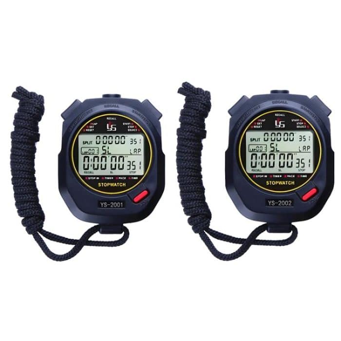 YS Millisekunden-Stoppuhr, Timer, Lauftraining, Schiedsrichter-Stoppuhr, Stil:, YS2001 100 Memory, YS2002 200 Memory – Bild 2