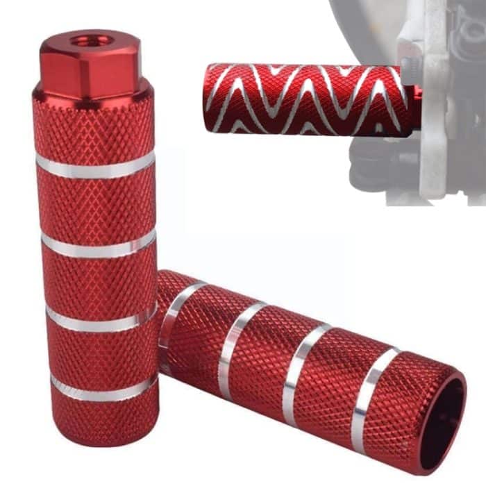 FMFXTR Fahrrad-Rücksitz-Fußpedal, universeller hinterer hinterer Pfosten, Red Large Hole Long, Red Small Hole Short, Blue Large Hole Long, Blue Small Hole Short, Green Small Hole Short, Black Large Hole Long, Black Small Hole Short – Bild 1