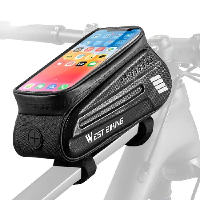 WEST BIKING Fahrrad-Hartschalen-Frontträgertasche, Handy-Touchscreen-Satteltasche – Bild 1