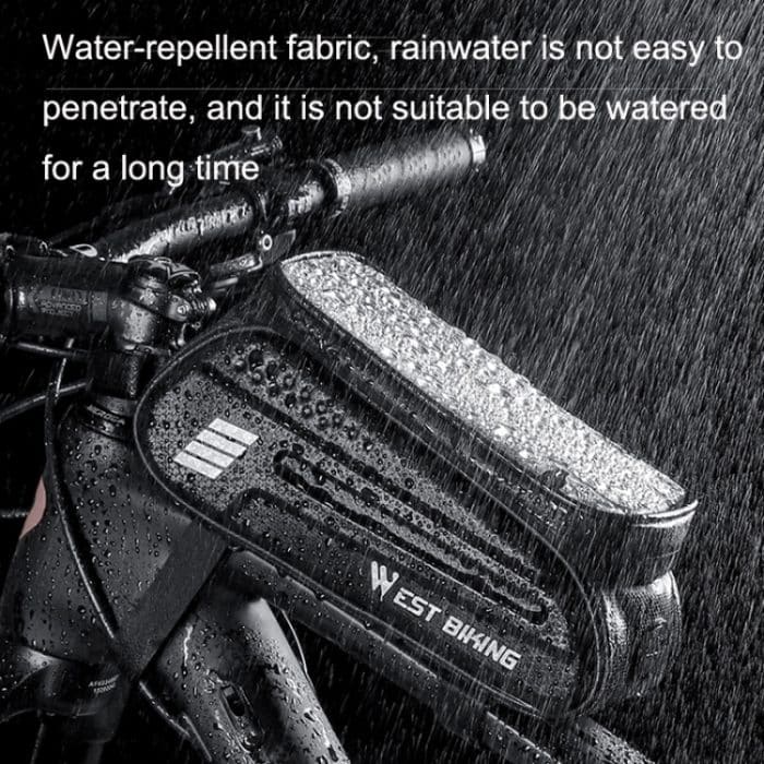 WEST BIKING Fahrrad-Hartschalen-Frontträgertasche, Handy-Touchscreen-Satteltasche – Bild 6