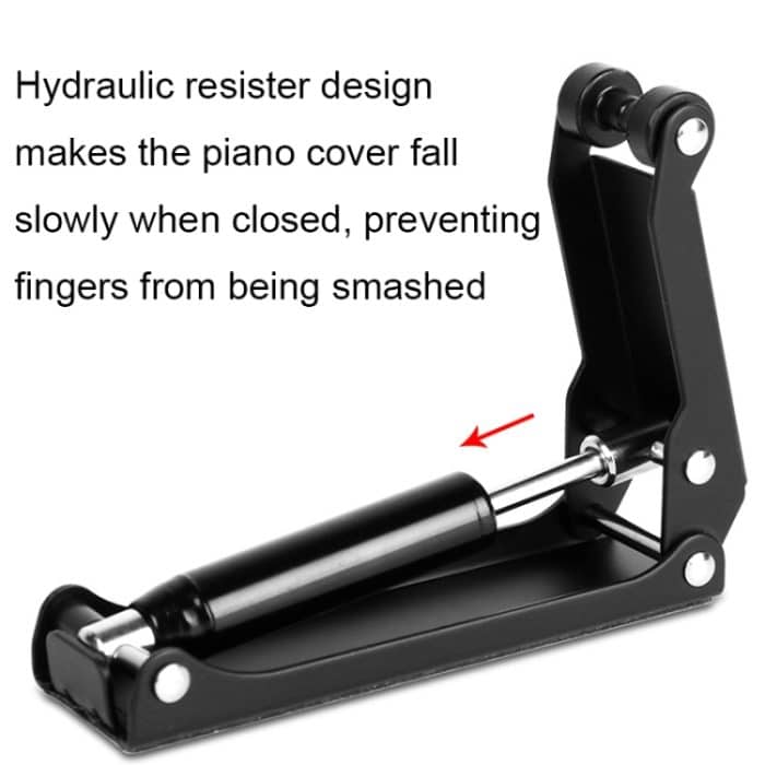 MA003 Legierung Klavierabdeckung Descender Klavierzubehör, Gold, Silver, Black – Bild 4