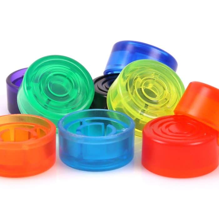 10 Stück JT1808 E-Gitarren-Tuner-Pedalkappe, Yellow, Red, Purple, Green, Orange, Deep Blue, Light Blue, Black – Bild 2