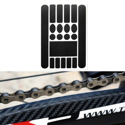 6 Stück FMFXTR Fahrradschutz-Kettenaufkleber, Vorderradgabel-Schutzfolie, Carbon Fiber, Matt Color, Transparent