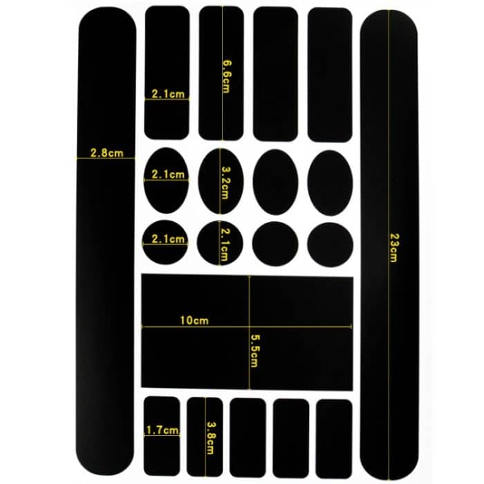 6 Stück FMFXTR Fahrradschutz-Kettenaufkleber, Vorderradgabel-Schutzfolie, Carbon Fiber, Matt Color, Transparent – Bild 3