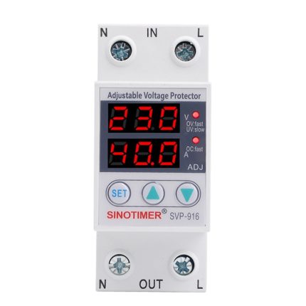 SINOTIMER SVP-916 Einstellbarer, selbstrückstellender Überspannungs-Unterspannungsschutz, Strom:, 40A, 63A, 80A