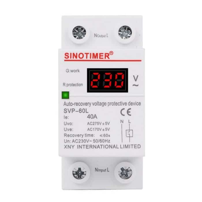 SINOTIMER 220 V LED-Digitalanzeige, Verzögerung, automatischer Reset, Unterspannungsschutz, SVP-60L – Bild 1
