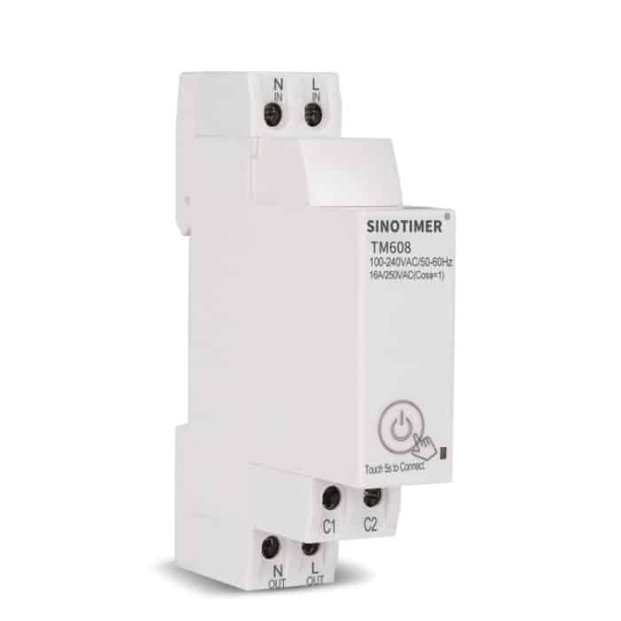 SINOTIMER TM608 Smart WiFi Einphasis Power Mobile App Home Rail Messgerät 16A 100-240V – Bild 1