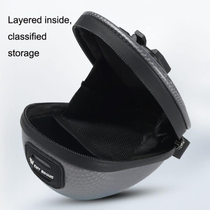 WEST BIKING Fahrrad Mini Hardshell Hecktasche Satteltasche, Yellow, Black, Grey – Bild 5