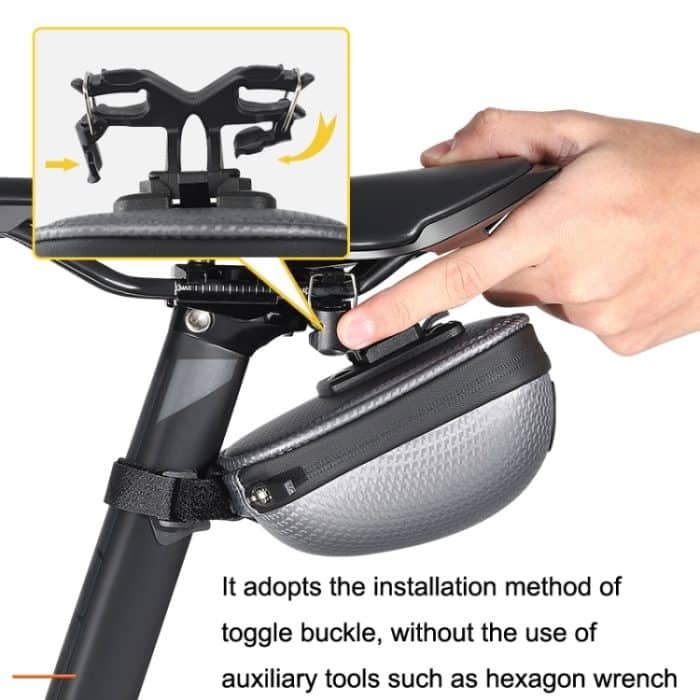 WEST BIKING Fahrrad Mini Hardshell Hecktasche Satteltasche, Yellow, Black, Grey – Bild 7