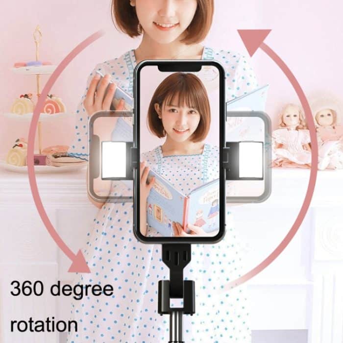 Handy-Live-Übertragungshalterung, Bluetooth, Teleskop-Selfie-Stativ, hoch:, 102CM (Aluminum Alloy), 104CM (Aluminum Alloy + Single Fill Light), 104CM (Aluminum Alloy + Dual Fill Lights), 100CM (Stainless Steel), 102CM (Stainless Steel + Single Fill Lig... – Bild 6
