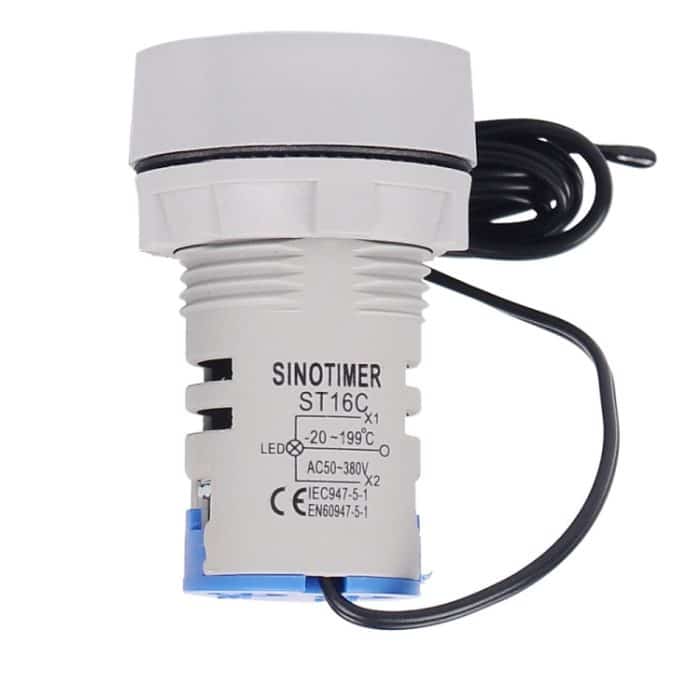 SINOTIMER -20–199 Grad Celsius, kleine Temperaturanzeige, ST16C-01 Red, ST16C-02 White, ST16C-03 Blue, ST16C-04 Green, ST16C-05 Yellow – Bild 5