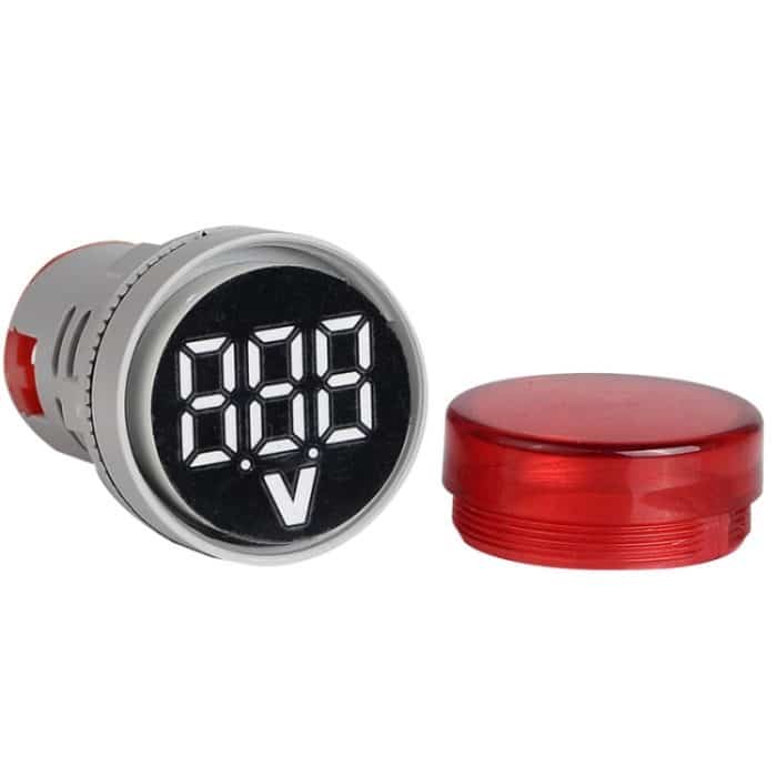 2 Stück Gleichspannungssignalanzeige 22 mm rund 6–100 V Universal-Voltmeter, 6-100V Red, 6-100V White, 6-100V Blue, 6-100V Green, 6-100V Yllow – Bild 5