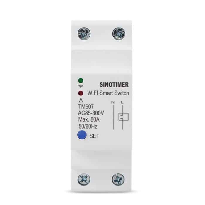 Sinotimer TM607 Intelligent WiFi Timer Mobile App Home Rail Fernbedienungsschalter 80A 85-300V – Bild 2