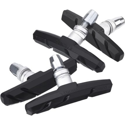 2 Paar Silent V-Brake Fahrradbremsschuhe, Black, Blue