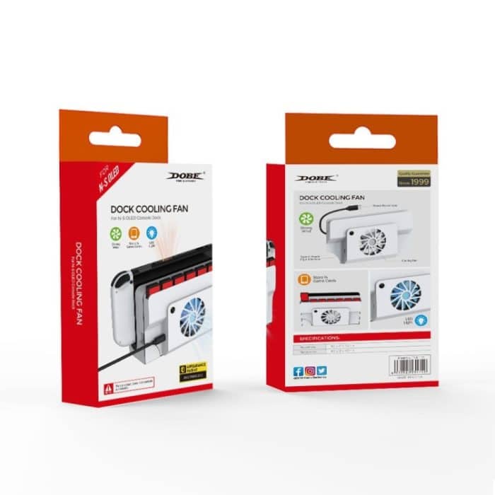 DOBE -Konsolen -Basis -Kühllüfter mit Speicherkartensteckplatz für Switch OLED – Bild 3