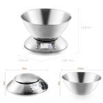 5 kg/1 g hochpräzise Küchenwaage, elektronische Röstwaage, Kaffeewaage mit Alarm-Timer, 5kg / 1g – Bild 3