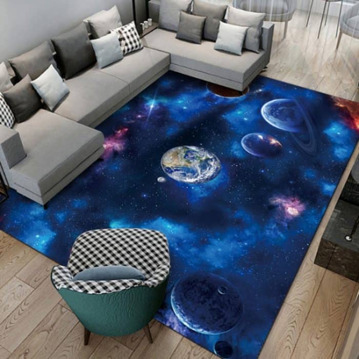 3D-visueller Cartoon-Cosmic-Planet-Wohnzimmerteppich, 40x60cm, 50x80cm – Bild 4