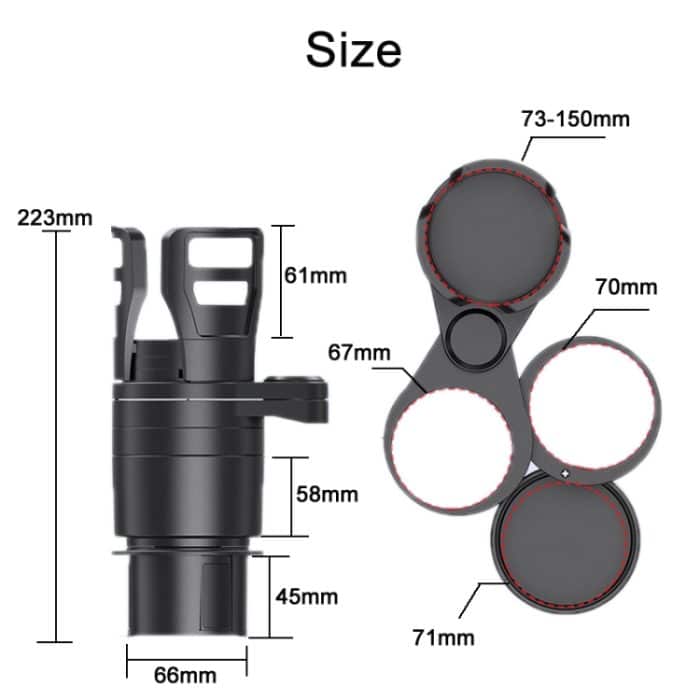 Auto multifunktionaler einziehbarer rotierender Wasserbecherhalter, SD-1048 – Bild 3