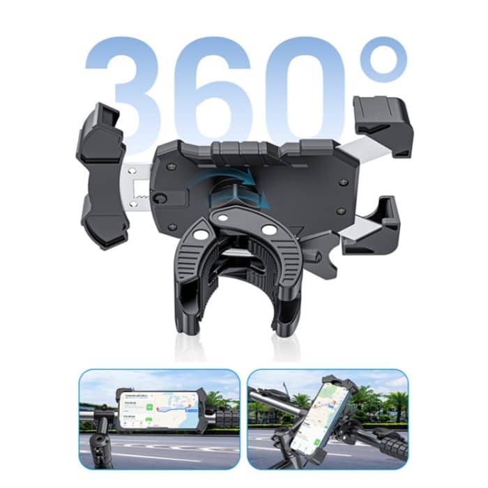 L101+M011 Outdoor-Radfahren-Telefonhalter mit mechanischer Verriegelung, Gray, Black, Blue, Yellow, Red, Green, DIY Color – Bild 5