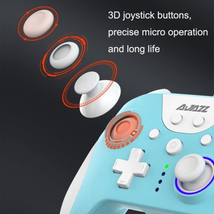 Ajazz AG110 Kabelgebundenes Gamepad mit Vibrationserkennung für Xbox, Kabellänge: 2 m, AG110(Black), AG110(White Blue) – Bild 4