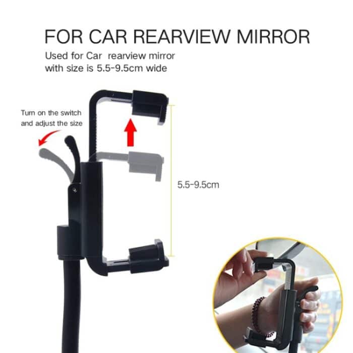Auto Rückfahrspiegel Schlauchhalterung Mobiltelefon Clip Universal Navigation Bracket – Bild 5