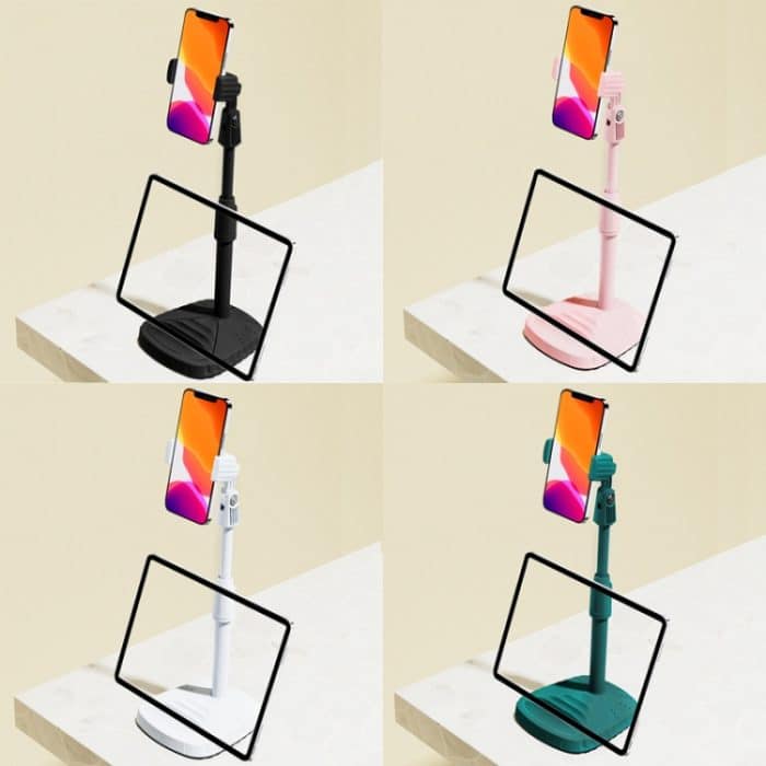 Desktop-Live-Mobiltelefon-Teleskop-Klapphalterung, Classic Black, Ivory White, Dark Green, Cherry Blossom Pink – Bild 2