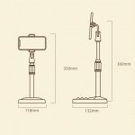 Desktop-Live-Mobiltelefon-Teleskop-Klapphalterung, Classic Black, Ivory White, Dark Green, Cherry Blossom Pink – Bild 3