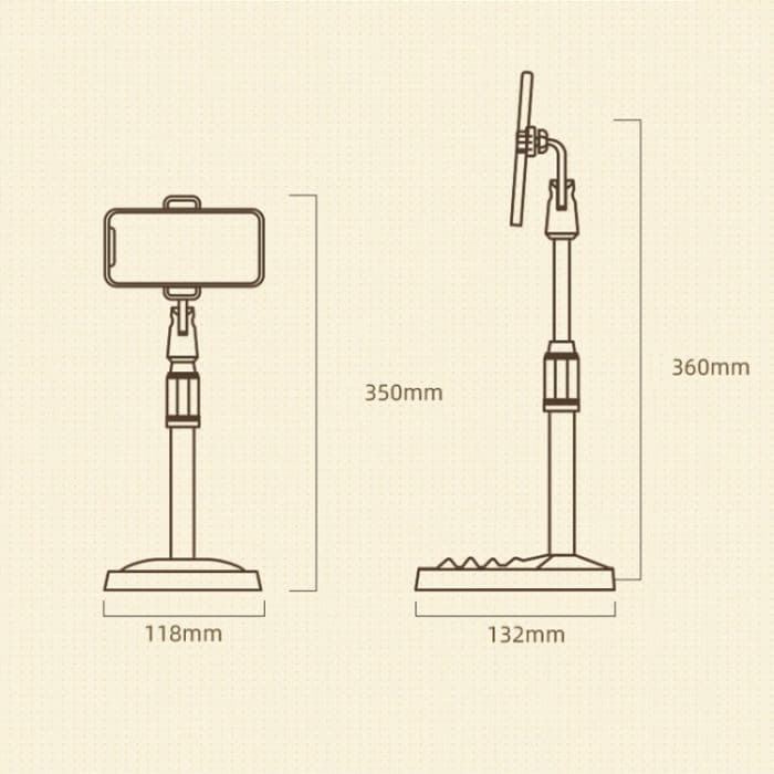 Desktop-Live-Mobiltelefon-Teleskop-Klapphalterung, Classic Black, Ivory White, Dark Green, Cherry Blossom Pink – Bild 3
