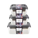 Kühlschrank, gekühlte Lagerung, luftdichter Crisper aus Edelstahl, Fassungsvermögen:, Rectangular 600ML, Rectangular 1000ML, Rectangular 1400ML, Rectangular 2000ML, Rectangular 2800ML, Square 750ML, Square 1500ML, Square 2800ML, Rectangular 3 PCS/Set...