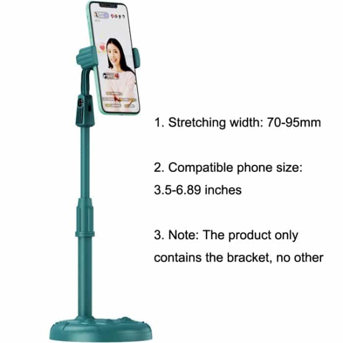 2 Stück Handy-Live-Halterung, Computer-Desktop, Online-Klasse, Teleskop-Overhead-Rahmen, Mysterious Black, Cherry Blossom Pink, Snow White, Dark Green – Bild 3