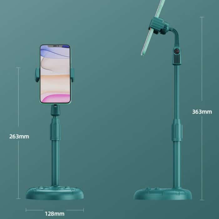 2 Stück Handy-Live-Halterung, Computer-Desktop, Online-Klasse, Teleskop-Overhead-Rahmen, Mysterious Black, Cherry Blossom Pink, Snow White, Dark Green – Bild 4