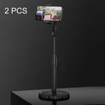 2 Stück multifunktionale Live-Teleskop-Handy-Desktop-Halterung, Classic Black, Ivory White, Dark Night Green, Active Orange, Noble Purple, Mint Green, Cherry Blossom Pink