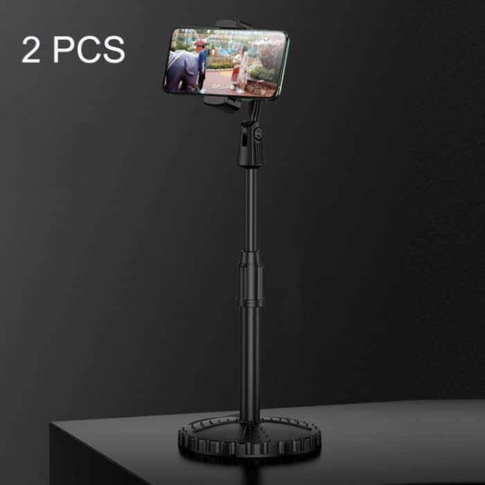TBD0602357701A.jpg 2 Stück multifunktionale Live-Teleskop-Handy-Desktop-Halterung, Classic Black, Ivory White, Dark Night Green, Active Orange, Noble Purple, Mint Green, Cherry Blossom Pink – Bild 1