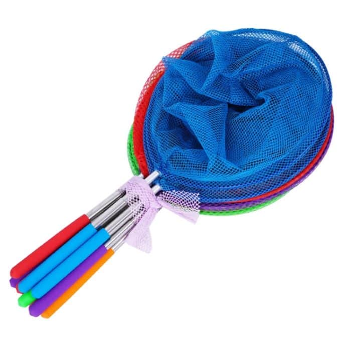 10 Stück Edelstahl-Teleskopnetz für Kinder zum Fangen von Fischen und Insekten, Color Random Delivery – Bild 2
