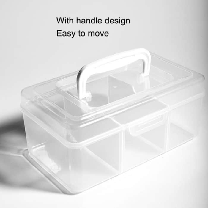 Tragbare tragbare Medizinbox, Aufbewahrungsbox für Heimmedizin, Kunststoff, Stil:, Separate Small, High Small, Long Large – Bild 4