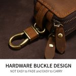 TP-9032 Multifunktionales Autoschlüsseletui aus Rindsleder der ersten Schicht mit Doppelreißverschluss, Car Key Case – Bild 4