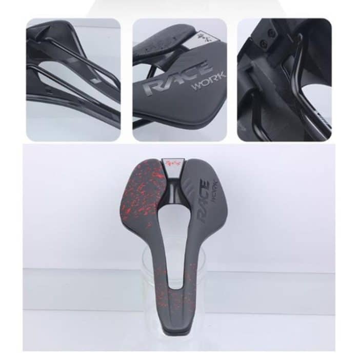 RACEOWRK RK068 Mountainbike-Mikrofaser-Leder-Sitzkissen, Black, Red, Blue, Green – Bild 5