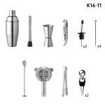 16-in-1 750-ml-Barkeeper-Werkzeug aus Bambus und Holz, K16-11 – Bild 2