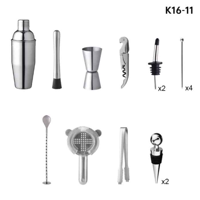 16-in-1 750-ml-Barkeeper-Werkzeug aus Bambus und Holz, K16-11 – Bild 2