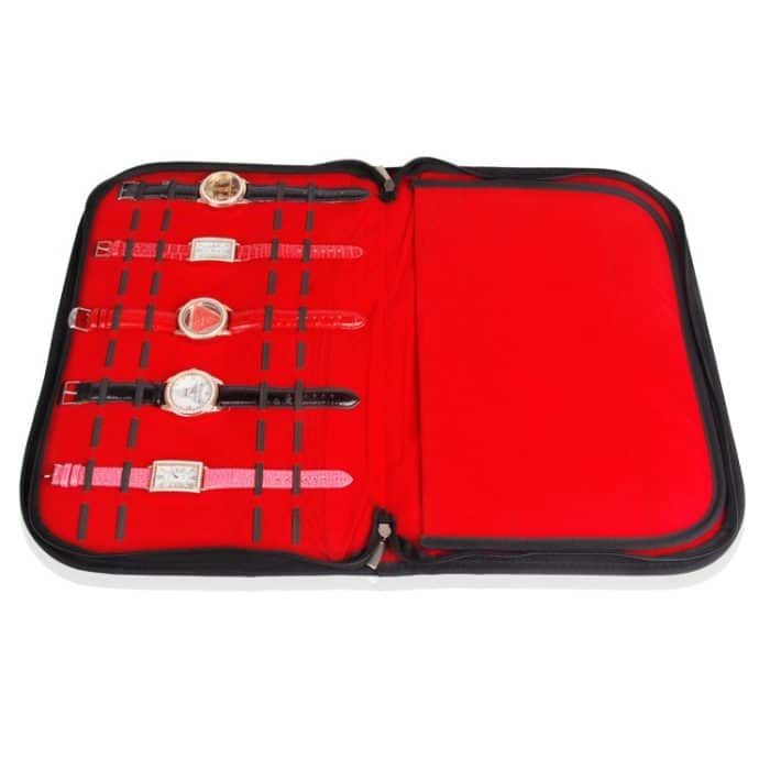 PU Leder großer Kapazität Schmuckbeobachtung Display Aufbewahrungstasche – Bild 5