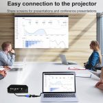 HDMI-Buchse auf VGA-Stecker mit Audio-Adapter, Computer-Monitor, TV-Projektor, Konverter, White, Gold, Black – Bild 5