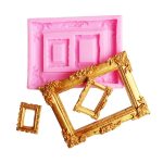 2 Stück Vintage-Fotorahmen, flüssige Silikon-Fondantform, Vintage Photo Frame